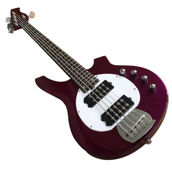 

new arrival 5 string electric bass purple color with high quality