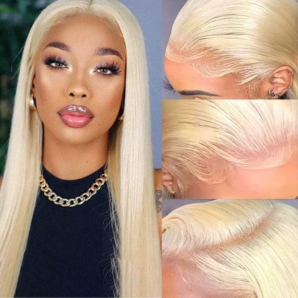 

new product 613 hd lace frontal wig 13x4 straight lace front wig 26 inch blonde wig human hair lace frontal wig, Black;brown