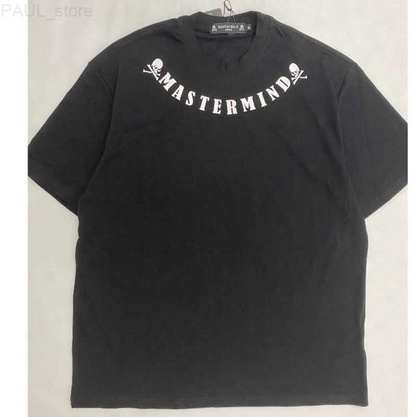 

men's t-shirts oversize mastermind t-shirts skull print short sleeve loose casual black ribbon mmj t shirt for men women l230703, White;black