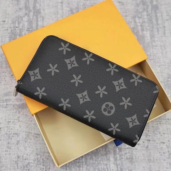 

m42616 genuine leather n61264 coin purses clemence card holders lomg wallet designers clutch bags purse womens banknote passport men zipper, Red;black