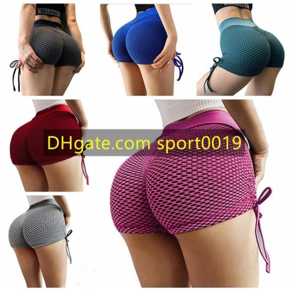 

yoga outfit honeycomb tik tok leggings 2021 fashion women039s high waisted shorts sports gym butt lifting workout running 1783197, White;red