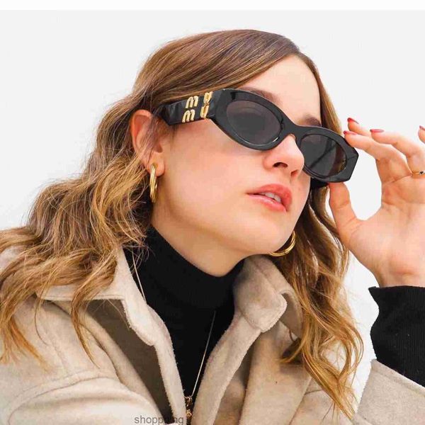 

miu sunglasses oval frame miu sunglasses radiation resistant personality men's retro glasses board grade appearance value outdoor touri, White;black