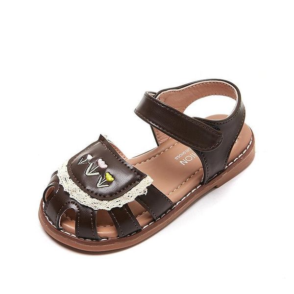 

sandals kids shoes summer baby footwear flowers girls head hollow lace boys f11559, Black;red