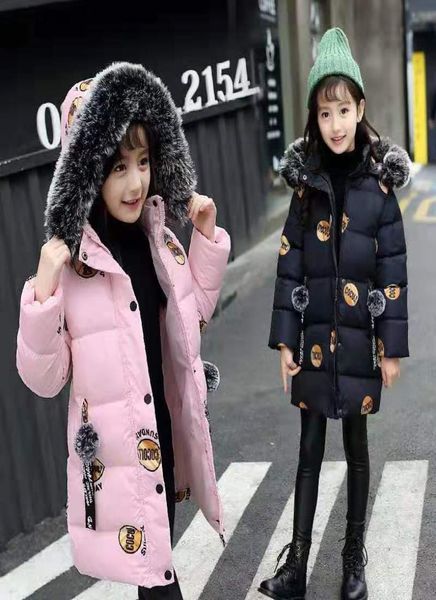 

girls winter coat jacket new big boy girl clothes outwear children cotton coat windbreaker6471755, Blue;gray
