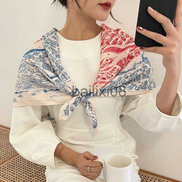 

scarves new spring women scarf quality shawl silk fashion scarf headscarf beh sunscreen bag headscarf scarf 90cm*90cm j230703, Blue;gray