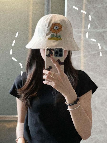 

bucket hats designer bucket hat black and white floral print solid color fisher man's hat womens caps letter patchwork men quality clas, Blue;gray
