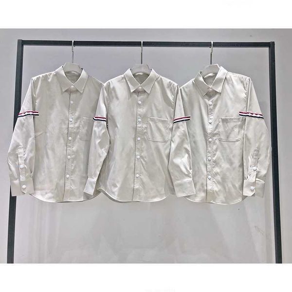 

tb thom long sleeved shirts classic striped designer style men shirt spring autumn causal sample women blouses, White;black