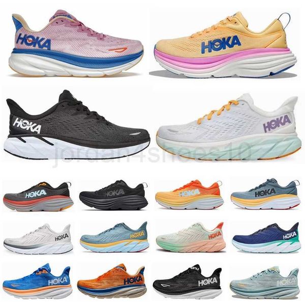 

2023 hoka clifton 8 running shoe hokas shoes clifton 9 bondi 8 triple black white summer song blue coral peach real teal lunar rock sports m