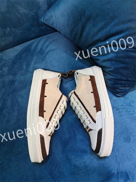 

2023 designer casual shoes women sneakers rubber trainers genuine leather sneaker multicolor lace-up skate shoes size 35-41 dc220513, Black