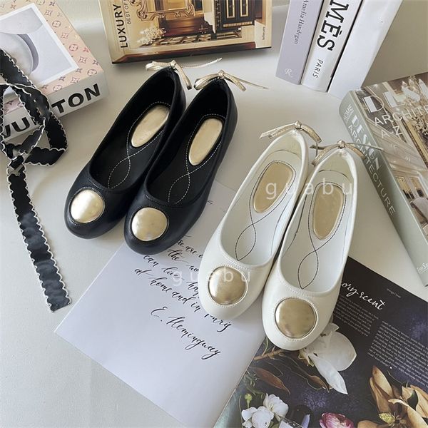 

designer luxury women sandals summer genuine leather bow flat shoes, Black