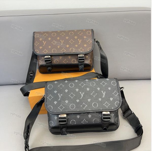 

100% men bags luxurys designer bags men real leather black flowers messenger purse crossbody bags plain shoulder bag handbags women wallets