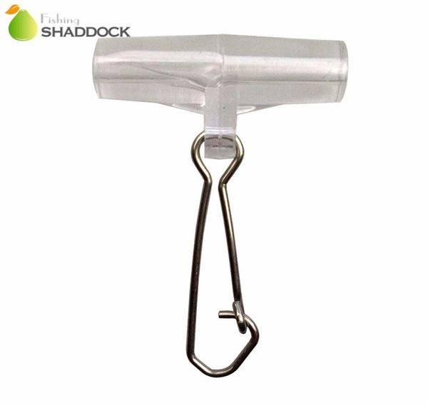 

50pcs fishing sinker slip clips clear plastic head swivel with hooked snap fishing weight slides for braid fishing line7198393