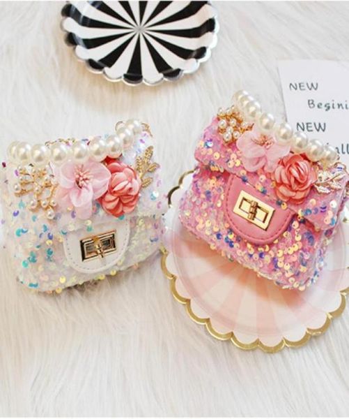 

purse kids mini purses and handbags cute princess crossbody bags for baby girls small coin pouch girl party pearl hand gift8893213, White