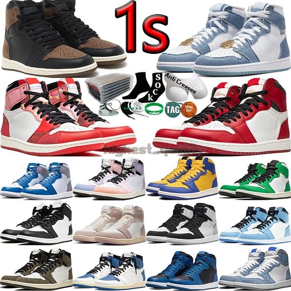 

high 1 1s men basketball shoes for women skyline mocha lucky green university blue ture unc toe bred black white cement chicago mens womens