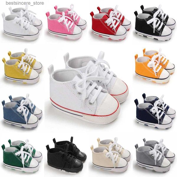 

baby shoes boys baby girls classic canvas casual sneakers newborn star first walker toddler soft sole non-slip walking shoes l230522