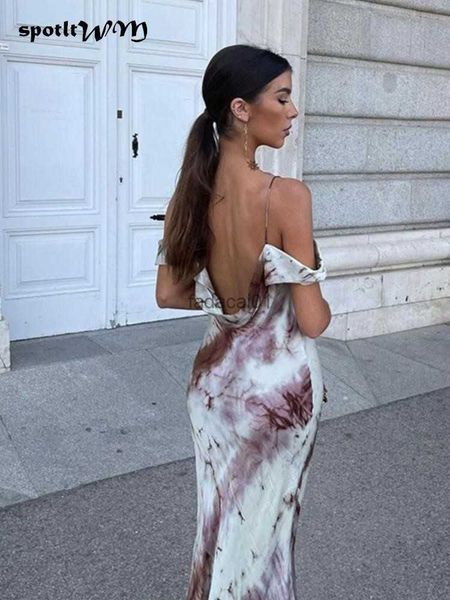 

elegant backless printed maxi dress summer women off shoulder sleeveless slim long dresses female beach holiday style vestidos l230621, Black;gray