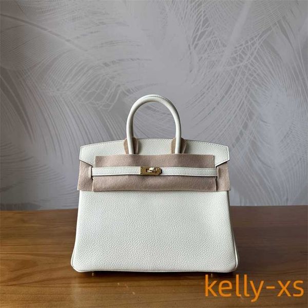 

designer 5a h ermess birkins handbag handmade wax thread full hand women's bag lychee pattern togo milk grayqq