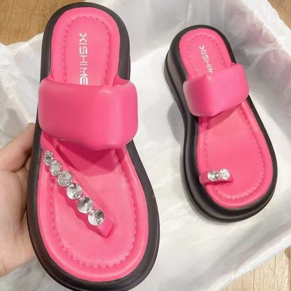 

muffin flip-flops women's outdoor fashion everything beautiful leisure comfortable non-slip light quiet beach sandals, Black