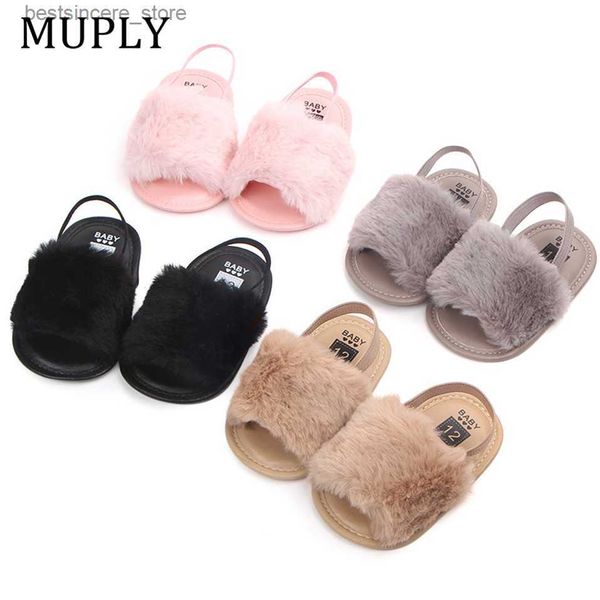 

newborn baby girl faux fur baby shoes summer cute toddler infant print flower princess kid shoes first walkers l230522