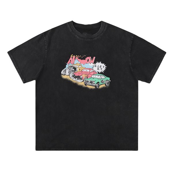 

fashion men's t-shirt 2023 galleryis designer luxury men's and women's shirts student short sleeve letter simple round neck p, White;black