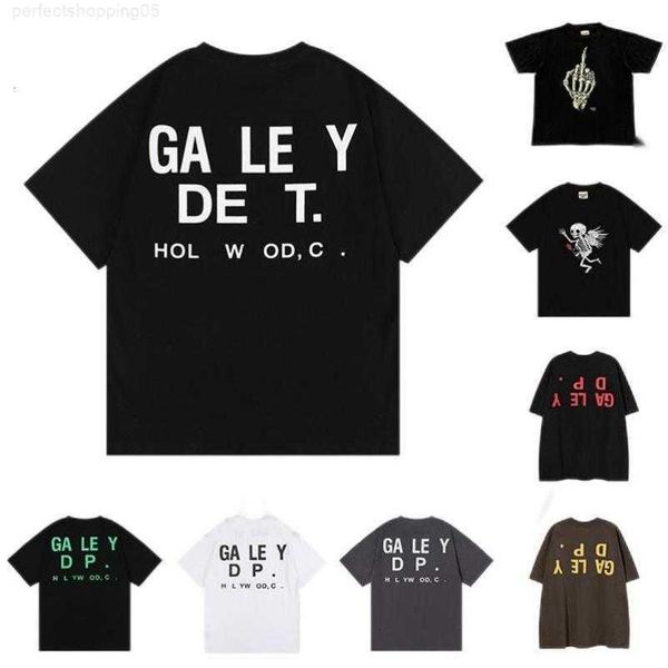 

2023 galleryse depts tees polos t shirts mens women designer t-shirts galleryes cottons man s casual shirt luxurys clothing ha, White;black