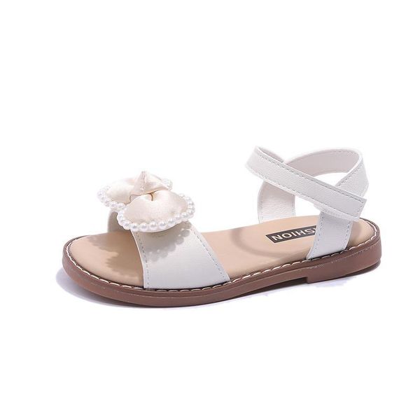 

sandals kids shoes children footwear summer girls bowknot pearl princess word slippers f11553, Black;red
