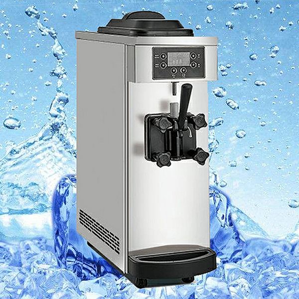LINBOSS Desktop Automatic Ice Cream Maker Machine Small Single Head Soft Ice Cream Machine Sundae Gelato Makers 8L