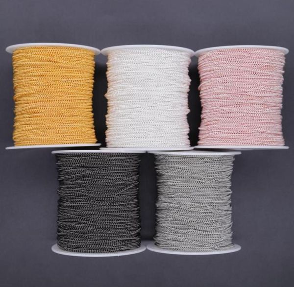 

100m roll luxury nail art metal flat chains 3d charms punk stud jewelry pendants accessories diy manicure tools whole 2562985, Silver;gold