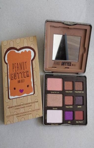 

10pcs peanut butter and jelly makeup modern eye shadow palette 9colors limited eyeshadow with brush pink3519056
