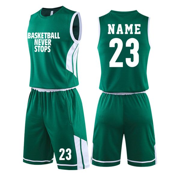 

outdoor shirts customized men basketball training jersey set blank college tracksuit youth basketball uniforms suit kids and women 230701, Gray;blue
