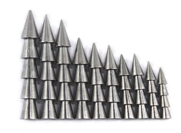 

50pcsbag reaction tackle nail weights 03g 31g tungsten insert sinkers wacky soft worm fishing accessories in various sizes5350101