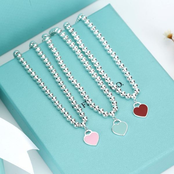 

luxury chain s925 sterling silver love bracelet fashion jewelry black white woman triangle pendant design party silver hip hop punk designer