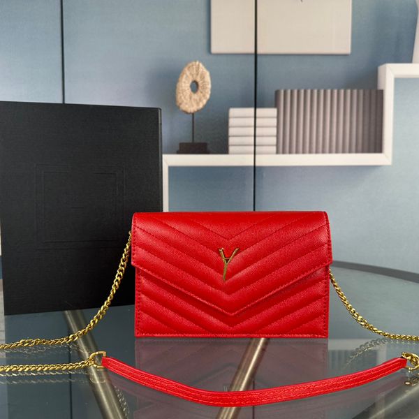 

designer crossbody shoulder bag luxury chain envelope bag 5a caviar small square bag classic flap purse