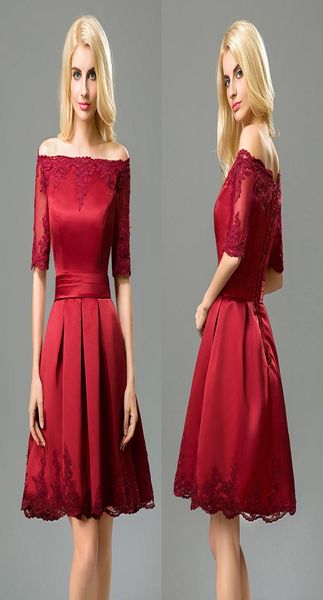 

short red lace prom dresses 2021 a line lace up royal blue satin party dresses real pictures plus size4349233, Black