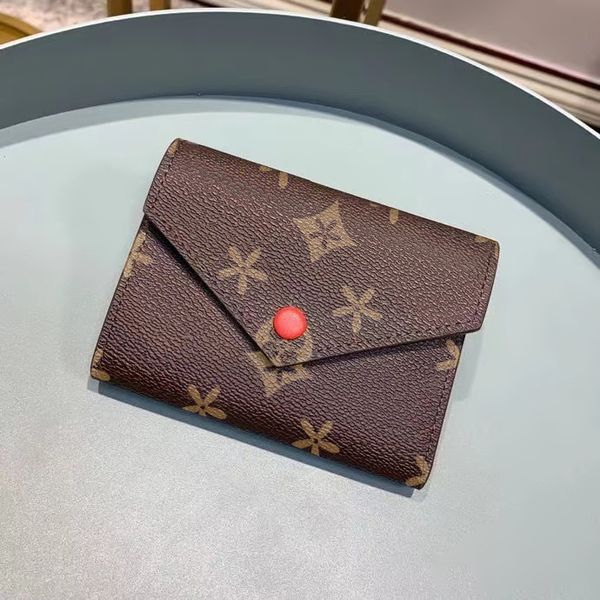 

vintage m41938 designer clutch bags purse victorine genuine leather card holdersc banknote womens men mini wallet wholesale key wallets busi, Red;black