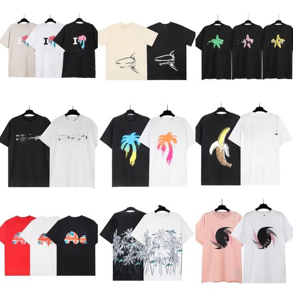 

fashion men polos womens t-shirts mans streetwear stylist tee palms guillotine bear printed short sleeve truncated bears angels classic palm, White;black