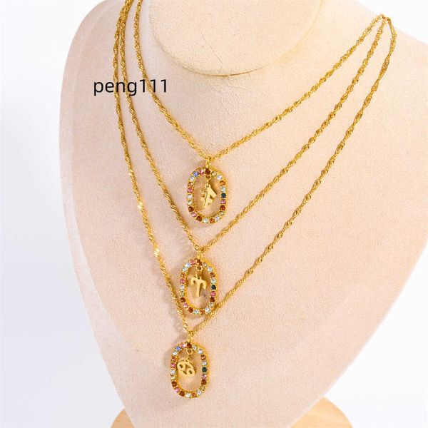 

cute hollow fine oval 18k gold plated zodiac jewelry cubic zirconia pendant necklace for women, Silver