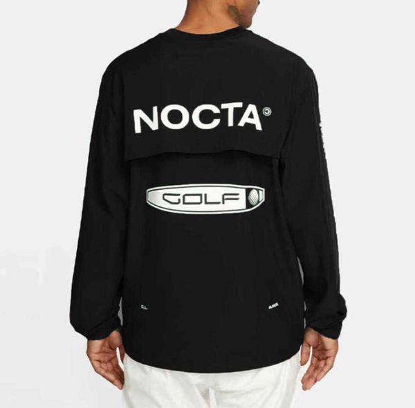 

mens hoodies 2023 new us version nocta golf co branded draw breathable quick drying leisure sports t-shirt loose design loose leisure, Black