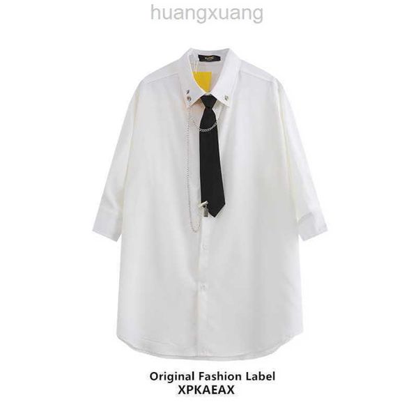 

men polo original fashion brand china-chic teenager hip hop hiphop middle sleeve shirt men's and women's bf style shirt, White;black