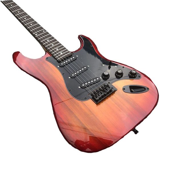 

electric guitar,tomato scrambled egg color, high gloss 6-string french tung body