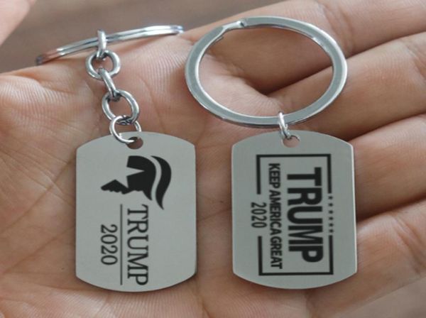 

6 style trump 2020 keychains pendant president election stainless steel keyring keep make america great key chain fashion jewelry 2417987, Red;brown