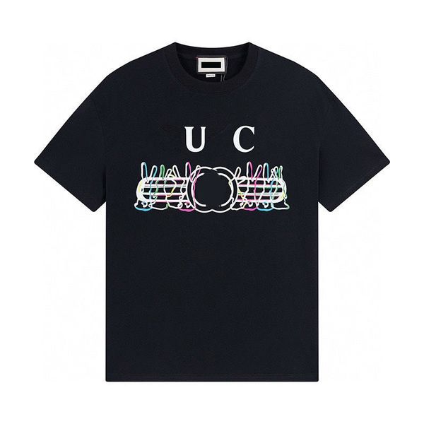 

2023 new designer men's t-shirts men's and women's brand t-shirts with round neck and short sleeves and couples', White;black