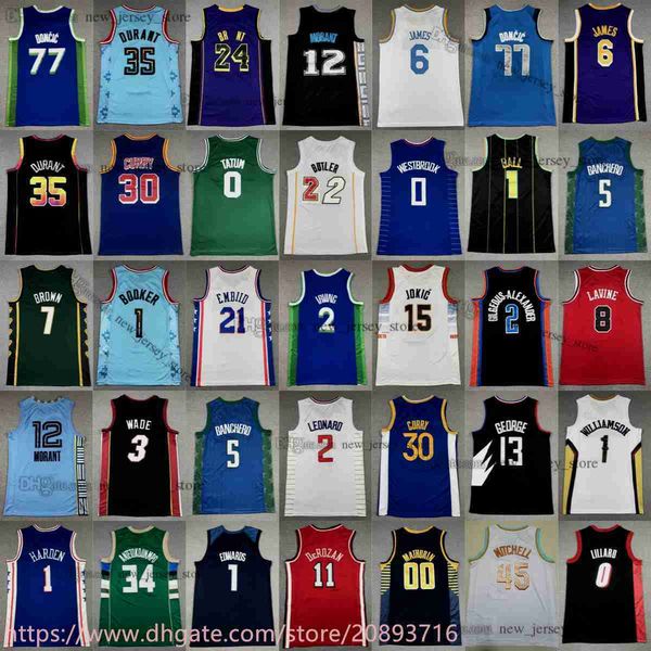 

34 giannis antetokounmpo jersey lebron basketball james mikal bridges andrew wiggins jayson tatum fred vanvleet bradley beal nikola vucevic, White;black