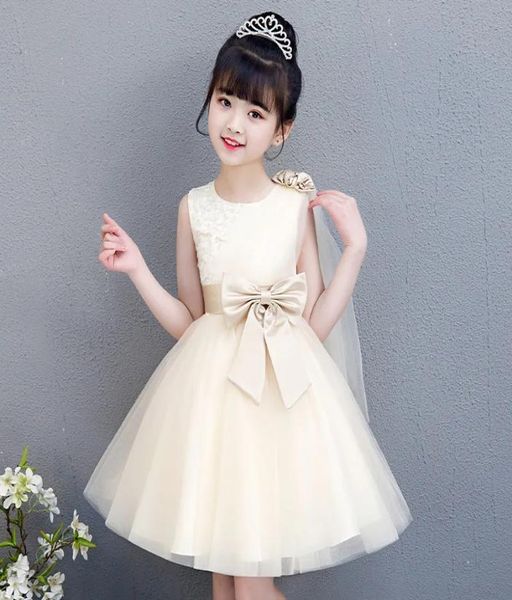 

summer polyester dresses for girls 2021 korean version fashion sleeveless round neck elegant sweet casual children039s clothing6560224, Red;yellow