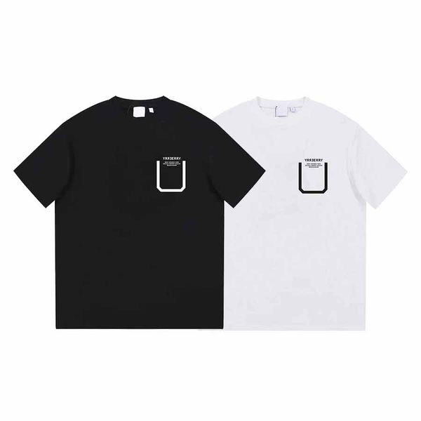 

23ss new woman men's t-shirts high end limited classic chest pocket letter printing tee summer beach breathable fashion casual simple s, White;black