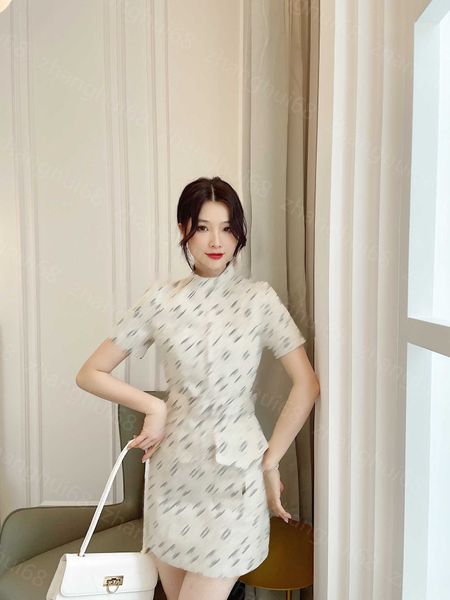 

23ss summer dresses women dress womens designer clothing classic letter logo jacquard denim dress womens clothing, Black;gray