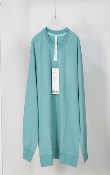

lu yoga wear perfectly oversized autumn women's sweatshirt sports round neck long sleeve casual loose scuba women5743912