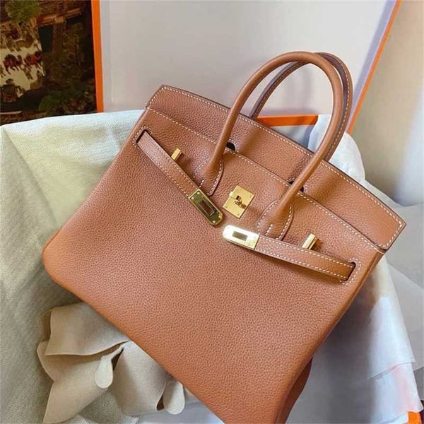 

family h 7a leather bag birkins tote designer 2023 first layer cowhide lychee pattern crocodile pattern women's portable one shoulder c