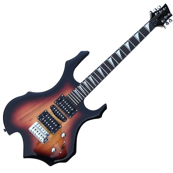 

professional sunset shaped flame electric guitar with high quality