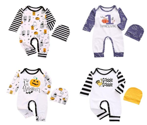 

newborn baby jumpsuit my 1st halloween striped onesies infant cartoon long sleeve jumpsuits kids boys clothes girls outfits with h4257889, Blue